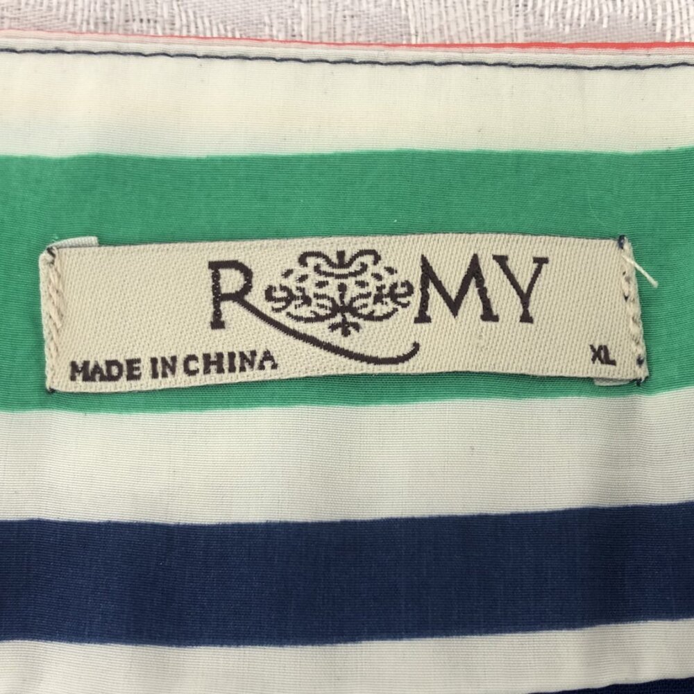 R MY Multi-Color Striped Flowy Lined Skirt with Zipper and Side Pockets Size XL - Picture 13 of 14